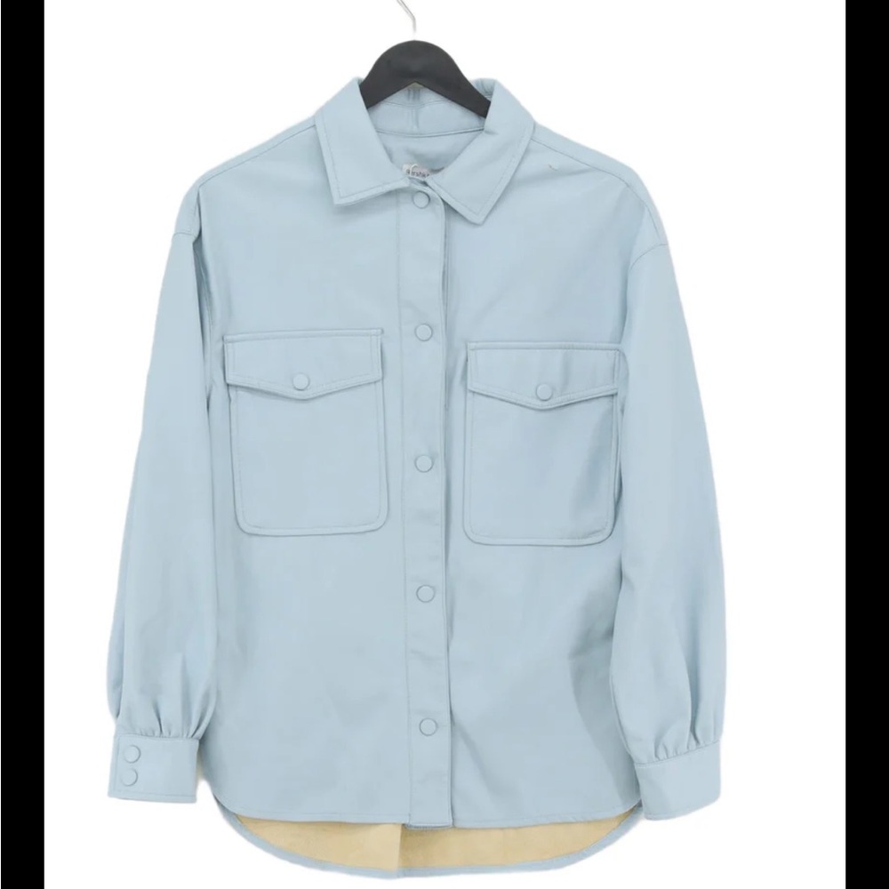 Bershka Women's Utility Jacket in Light Blue